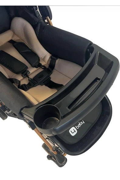 TURHAN BEBE 3 Kademe Yatış Pozisyonu Bardaklı Çift Yönlü Bebek Arabası - 3