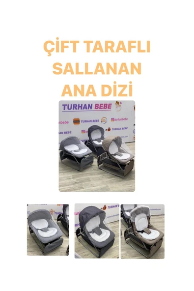 TURHAN BEBE Yeni Doğan Çeyiz Bebek Arabası+Puset+Park Beşik+Yürüteç+Ana Dizi+Oyun Halısı+Mama Sandal.+Baby Nest - 4
