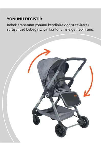 Convers Neva Yeni Nesil Cabin Çifyön Bebek Arabası Bej - 4