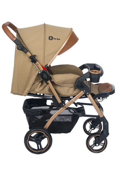 TURHAN BEBE Yeni Nesil 2024 Çift Yönlü Boy Ayarlı Geniş Sepetli Bebek Arabası + Kışlık Ayak Örtüsü Hediye - Resim 7