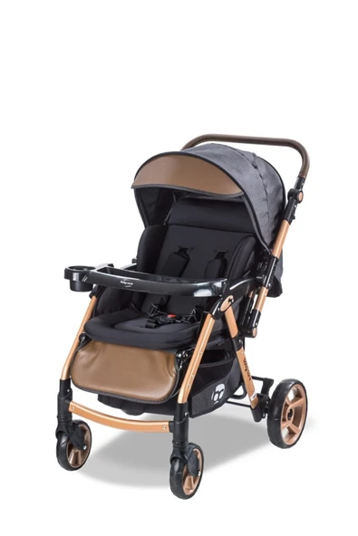 Baby Care Bc500 Combo Maxi Pro Çift Yönlü Puset Gold Siyah