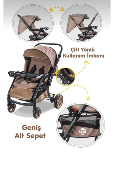 Baby Care Combo Maxi Pro Çift Yönlü Bebek Arabası - Resim 3