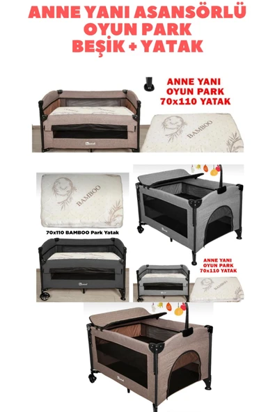 TURHAN BEBE Yeni Doğan Çeyiz Bebek Arabası+Puset+Park Beşik+Yürüteç+Ana Dizi+Oyun Halısı+Mama Sandal.+Baby Nest - 3