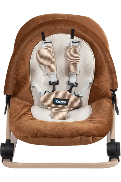 TURHAN BEBE Pamuklu Kumaş Oyuncaklı Sallanır Sabitlenir Katlanır Ana Kucağı Beşik - 2