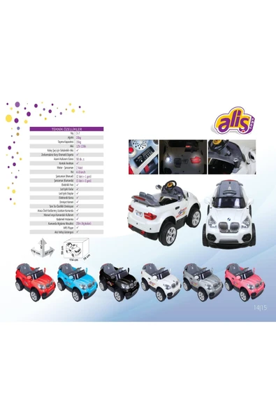 Alis Aliş 605-k Uzaktan Kumandalı Bmw Akülü Araba Tx-5k 12v - 2