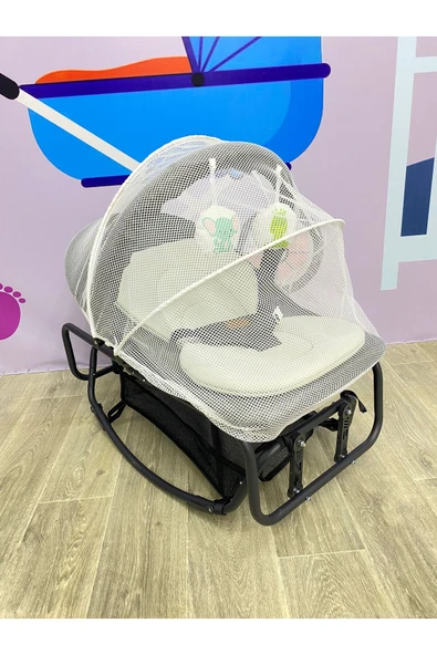 TURHAN BEBE Çift Yönlü Sallanır Sabitlenir Kedeme Ayarlı Geniş Sepetli Oyuncaklı Ana Dizi & Ana Kucağı Beşik