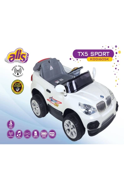 Alis Aliş 605-k Uzaktan Kumandalı Bmw Akülü Araba Tx-5k 12v