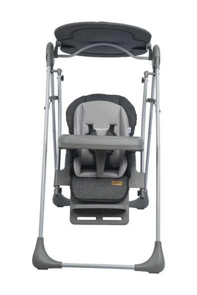 TURHAN BEBE Tam Yatarlı Tenteli Mama Tablalı Ev Tipi Hem Salıncaklı & Hem Mama Sandalyesi - 2