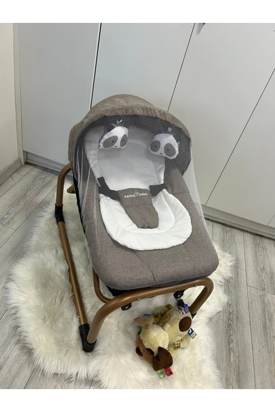 TURHAN BEBE Sallanır Sabitlenir Cibinlikli Geniş Sepetli Oyuncaklı Anne Yanı Ana Dizi Ana Kucağı Beşik - 2