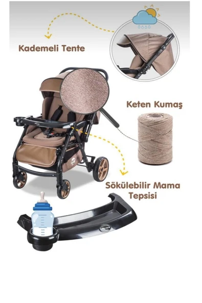 Baby Care Combo Maxi Pro Çift Yönlü Bebek Arabası - Resim 2