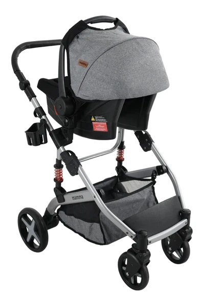 TURHAN BEBE GRANDE AMARTİSÖRLÜ Boy Ayarlı Travel Sistem Bebek Arabası Taşıma Puset - 3