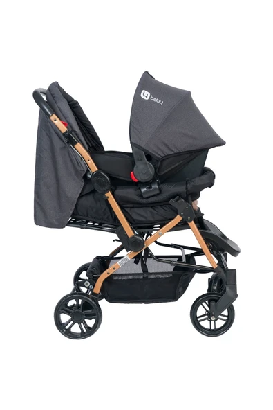 TURHAN BEBE Çift Yönlü Bebek Arabaları İle Uyumlu Sallanır Emniyet Kemerli Taşıma Puset - 3