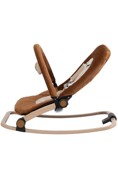 TURHAN BEBE Pamuklu Kumaş Oyuncaklı Sallanır Sabitlenir Katlanır Ana Kucağı Beşik - 5