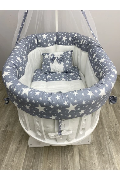 TURHAN BEBE Şehzade Anne Yanı Sallanır Sabitlenir Sepet Beşik - Salıncak Hamak Bebek Beşiği - 3