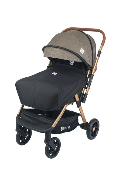 TURHAN BEBE Geniş Sepetli Mama Tablalı Çift Yönlü Bebek Arabası Kışlık + Ayak Örtüsü - 6