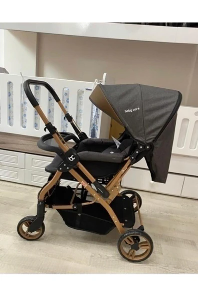 Baby Care Çift Yönlü Bebek Arabası Bc 65 Gold Siyah - 1