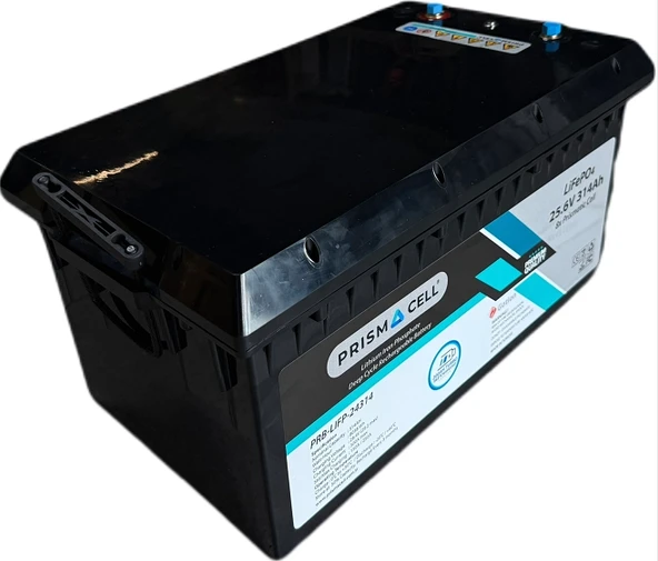 Prismacell LiFePO4 Akü 314 AH 25.6 V Volt TURBO FAST CHARGING Karavan, Marin, Solar Yaşam Aküsü - Resim 4