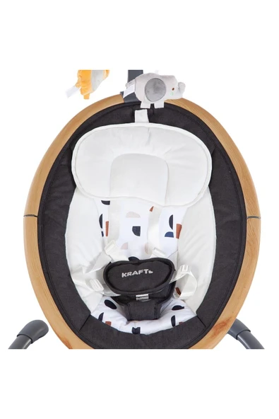 TURHAN BEBE Uzaktan Kumandalı Elektrikli Dijital Ekran Müzikli Oyuncaklı Ev Tipi Ana Kucağı - 4