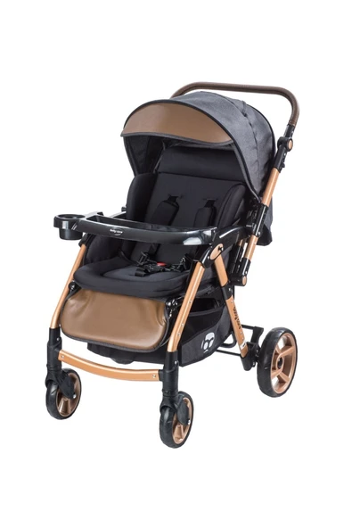 TURHAN BEBE Çift Yönlü - Boy Ayarlı Ebeveyn Kontrol Pencereli- Tam Kapanan Tenteli Bebek Arabası ürün görseli