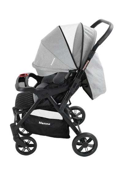 Mamma Alfa 6 in 1 Yeni Nesil Mama Tablalı Çift Yönlü Bebek Arabası - Resim 5