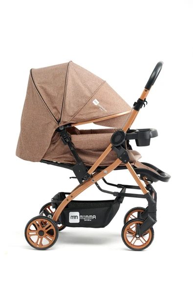 Mimma Baby MB-140 LİFE GOLD & SİYAH ÇİFTYÖNLÜ BEBEK ARABASI & TAŞIMA PUSET - 4