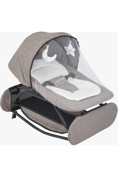 TURHAN BEBE Çift Yönlü Sallanır Sabitlenir Cibinlikli Geniş Sepetli Anne Yanı Ana Dizi Ana Kucağı Beşik