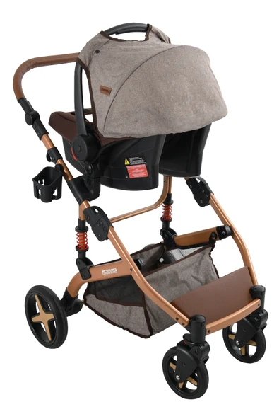 Mamma Grande 6 in 1 Yeni Nesil Mama Tablalı Çift Yönlü Amortisörlü Travel Sistem Bebek Arabası - 5