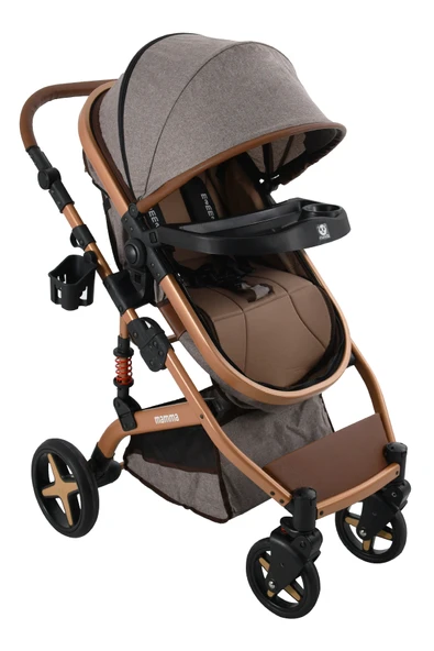 Mamma Grande 6 in 1 Yeni Nesil Mama Tablalı Çift Yönlü Amortisörlü Travel Sistem Bebek Arabası - 2