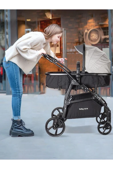 Baby Care Safari Gri Trio Travel Sistem Bebek Arabası Puset - Resim 2