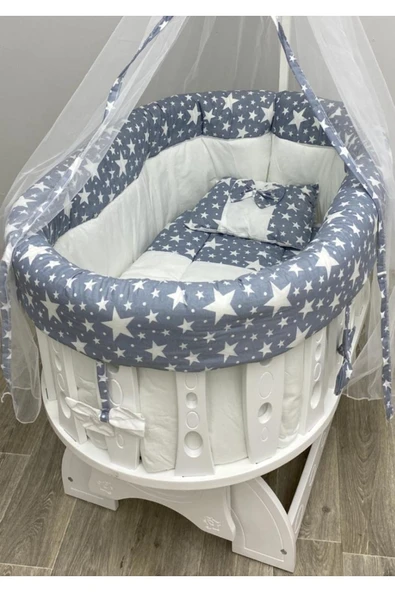 TURHAN BEBE Şehzade Anne Yanı Sallanır Sabitlenir Sepet Beşik - Salıncak Hamak Bebek Beşiği - 2