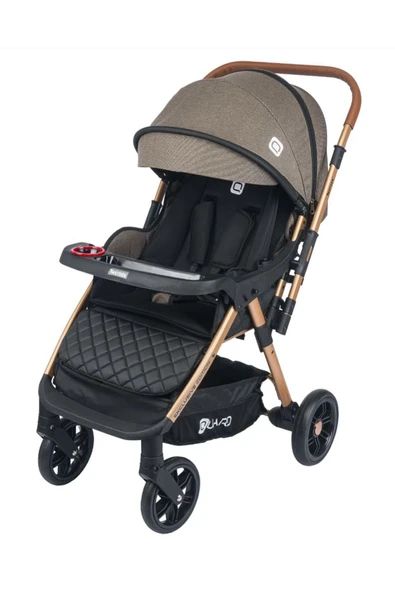 TURHAN BEBE Geniş Sepetli Mama Tablalı Çift Yönlü Bebek Arabası Kışlık + Ayak Örtüsü ürün görseli