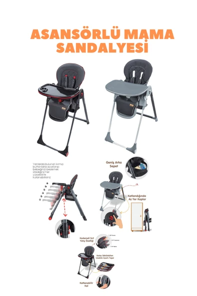 TURHAN BEBE Yeni Doğan Çeyiz Seti Bebek Arabası + Anne Yanı Beşik + Yürüteç +Mama Sandalyesi + ANA DİZİ - 4