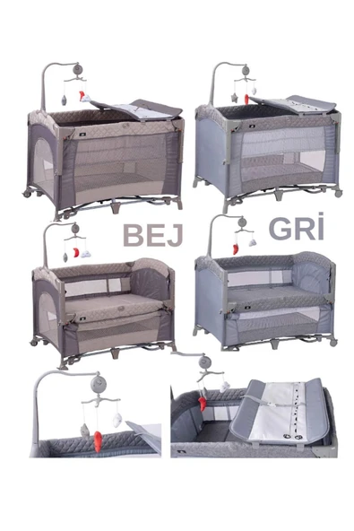 TURHAN BEBE Yeni Doğan OSLO Bebek Çeyiz Seti BEŞİK + BEBEK ARABASI + PUSET +YÜRÜTEÇ+MAMA SANDALYESİ+ANA KUCAĞI - 3