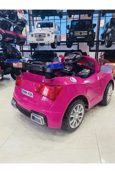 Audi Turhan Bebe Çocuk Araç Gereçleri Pembe Renk 12 Volt Akülü Araba 0-6 Yaş - 2