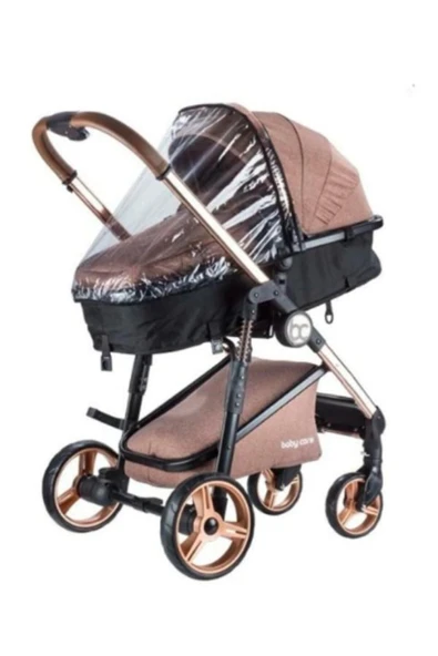Baby Care Crom Travel Sistem Bebek Arabası Kahverengi st452 - Resim 4
