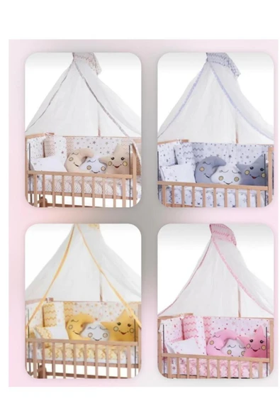 TURHAN BEBE Yeni Doğan Çeyiz Seti Bebek Arabası + Anne Yanı Beşik + Yürüteç +Salıncak+ Ana Dizi - 2