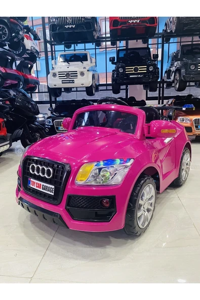 Audi Turhan Bebe Çocuk Araç Gereçleri Pembe Renk 12 Volt Akülü Araba 0-6 Yaş