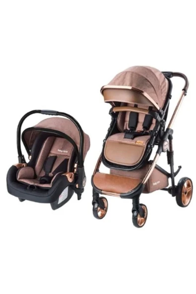 Baby Care Crom Travel Sistem Bebek Arabası Kahverengi st452 ürün görseli 1