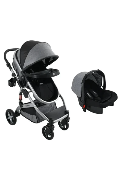 TURHAN BEBE GRANDE AMARTİSÖRLÜ Boy Ayarlı Travel Sistem Bebek Arabası Taşıma Puset