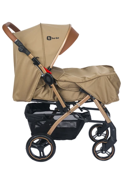 TURHAN BEBE Yeni Nesil 2024 Çift Yönlü Boy Ayarlı Geniş Sepetli Bebek Arabası + Kışlık Ayak Örtüsü Hediye - Resim 5