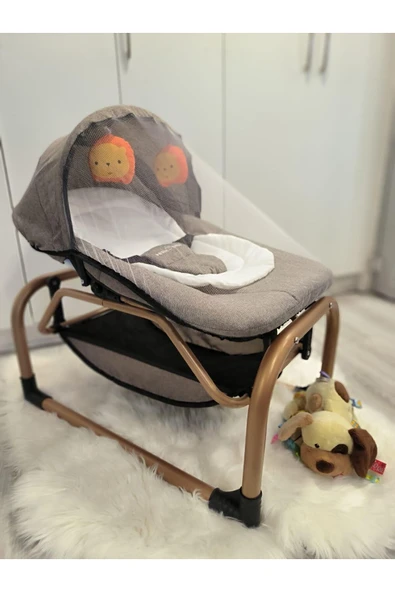 TURHAN BEBE Sallanır Sabitlenir Cibinlikli Geniş Sepetli Oyuncaklı Anne Yanı Ana Dizi Ana Kucağı Beşik