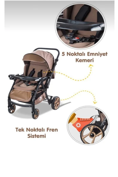Baby Care Combo Maxi Pro Çift Yönlü Bebek Arabası - Resim 4