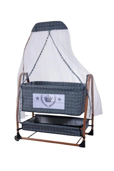 love bebe Turhan Bebe King Beşik Metal Sallanır Beşik Siyah Portatif Beşik