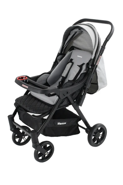 Mamma Alfa 6 in 1 Yeni Nesil Mama Tablalı Çift Yönlü Bebek Arabası - Resim 3