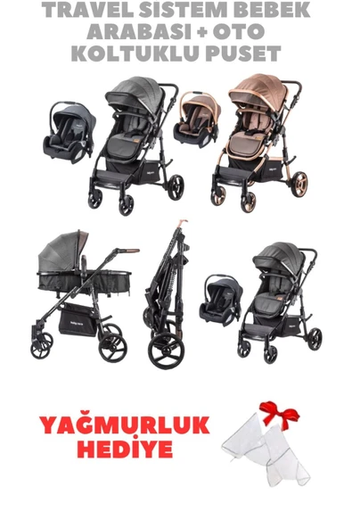 TURHAN BEBE Çeyiz Seti Bebek Arabası Puset Beşik Banyo Seti Yürüteç Ana Dizi Yürüteç Mama Sandalyesi Oyun Halısı - 3