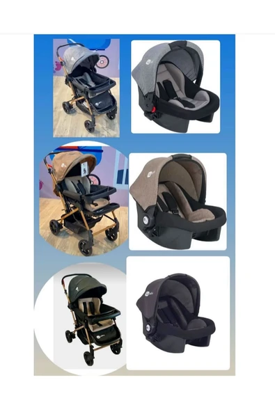 TURHAN BEBE Yeni Doğan OSLO Bebek Çeyiz Seti BEŞİK + BEBEK ARABASI + PUSET +YÜRÜTEÇ+MAMA SANDALYESİ+ANA KUCAĞI - 2