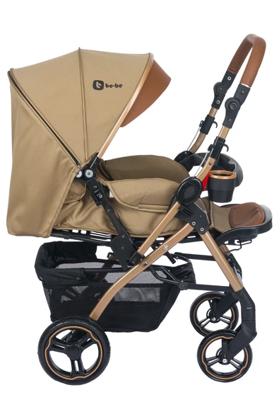 TURHAN BEBE Yeni Nesil 2024 Çift Yönlü Boy Ayarlı Geniş Sepetli Bebek Arabası Kışlık Ayak Örtüsü Hediye - 7