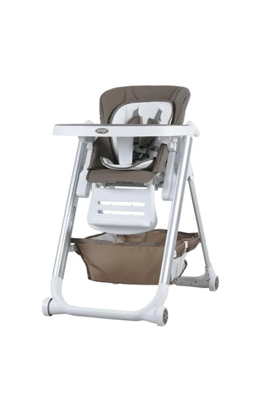 Prego Asansörlü Tekerlekli Ekstra Mama Tepsili Katlanır Mama Sandalyesi