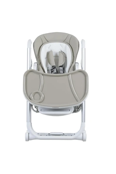 TURHAN BEBE Asansörlü Tekerlekli Ekstra Mama Tepsili Katlanır Mama Sandalyesi - 5