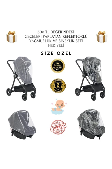 Mamma Range Çift Yönlü 6 In 1 Yeni Nesil Travel Sistem Bebek Arabası - Resim 4